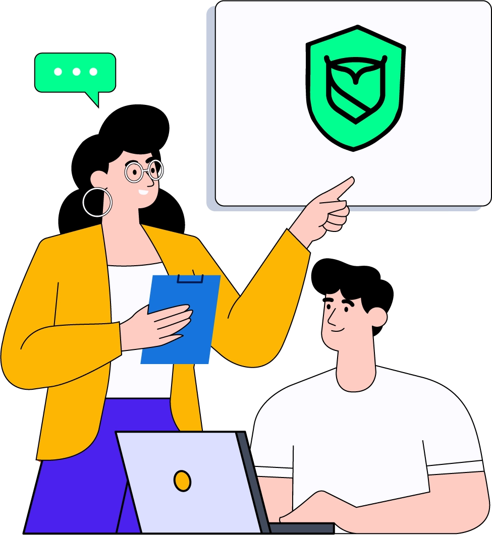 A person getting help from an official Sapher consultant