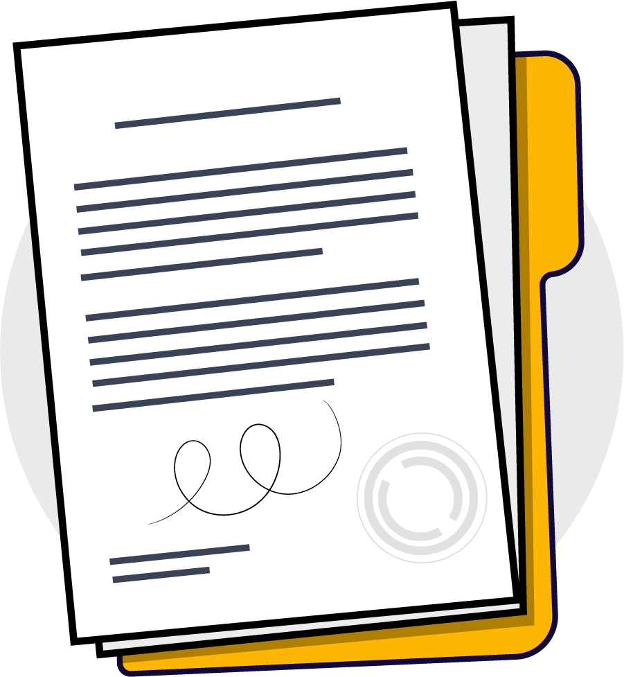 A picture depicting an important document