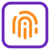 Square With Fingerprint In The Middle Icon