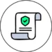 A Circular Icon With A Verified Document