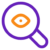 Magnifying Glass With Eye In The Middle Icon